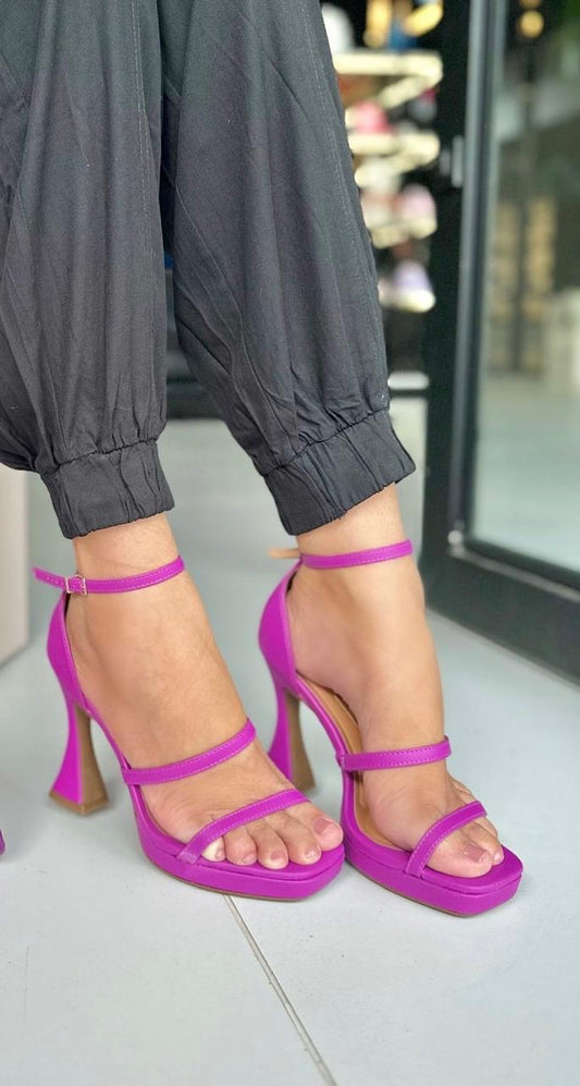 Sandália Pink Salto moda