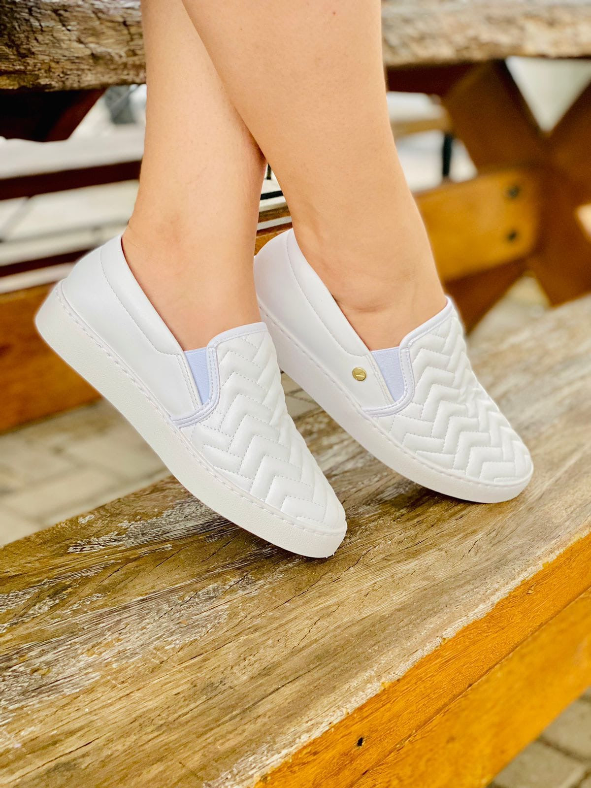 Slipon feminino branco